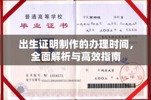阜城出生证明制作的办理时间，全面解析与高效指南