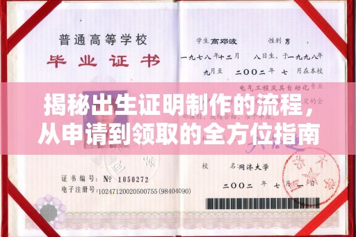 阜城揭秘出生证明制作的流程，从申请到领取的全方位指南