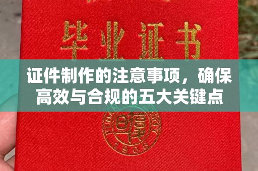 阜城证件制作的注意事项，确保高效与合规的五大关键点