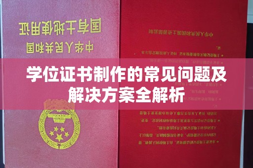 阜城学位证书制作的常见问题及解决方案全解析