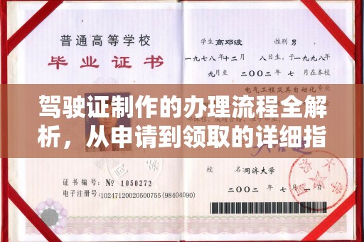 阜城驾驶证制作的办理流程全解析，从申请到领取的详细指南