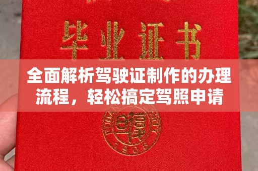 阜城全面解析驾驶证制作的办理流程，轻松搞定驾照申请