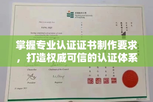 阜城掌握专业认证证书制作要求，打造权威可信的认证体系