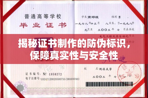 阜城揭秘证书制作的防伪标识，保障真实性与安全性
