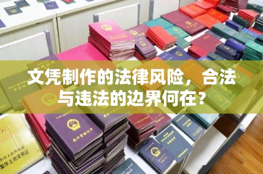 阜城文凭制作的法律风险，合法与违法的边界何在？