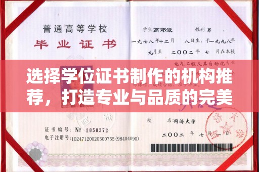 阜城选择学位证书制作的机构推荐，打造专业与品质的完美结合